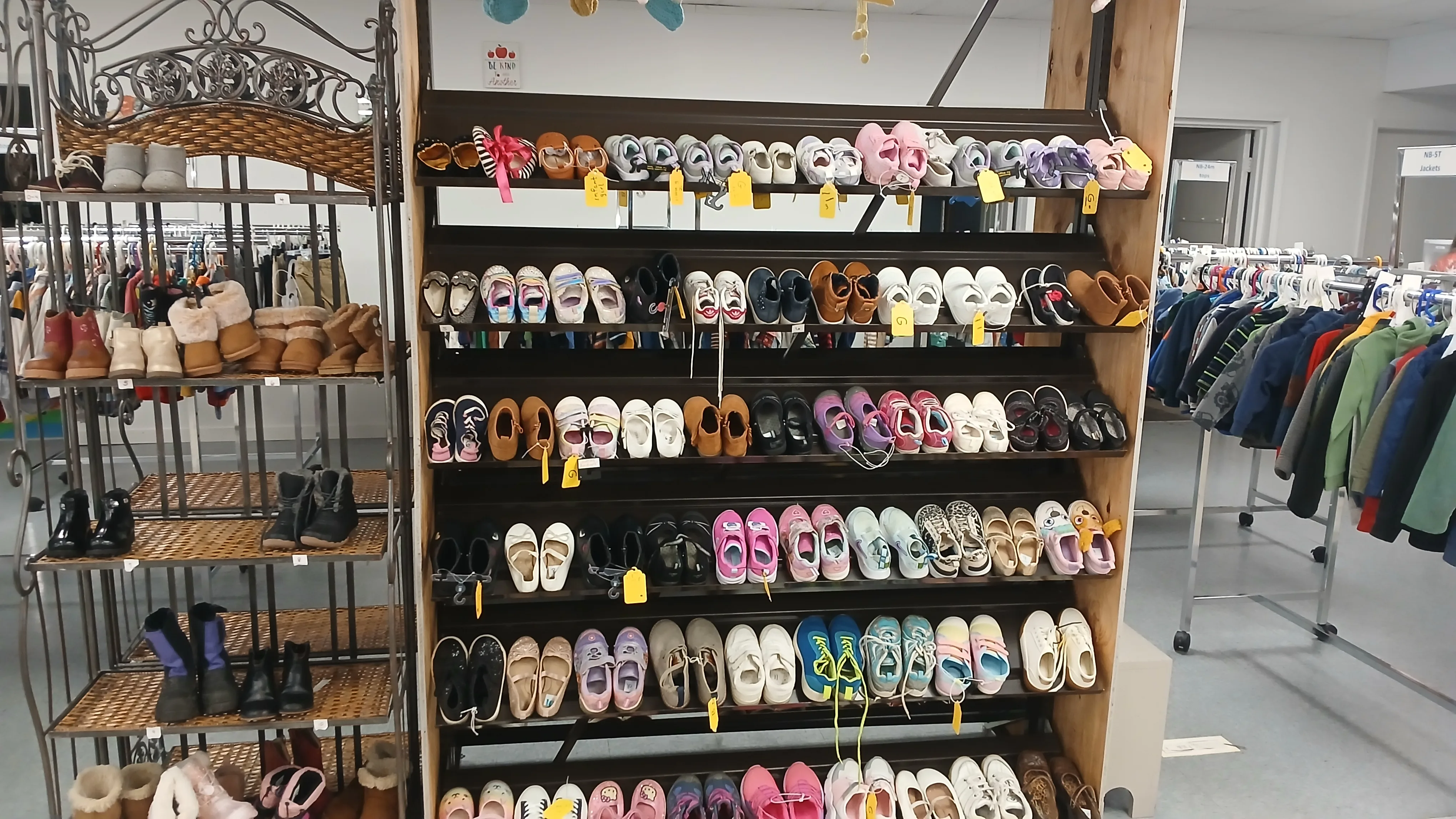 Donated shoes for children